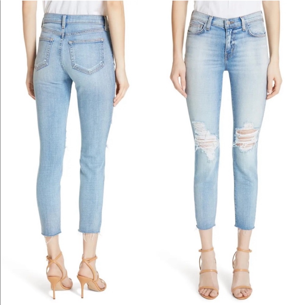 NWT L’AGENCE El Matador Ripped Distressed Mid Rise Jeans Size 25 - Picture 2 of 16